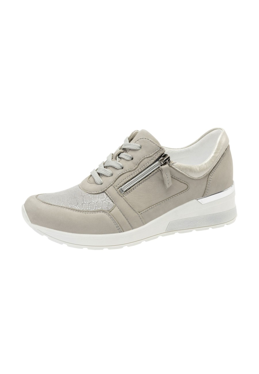 Waldläufer Sneaker | H-Clara-Soft Stein Silber